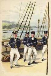 Der zukünftige König Georg V. als Seekadett, 1877